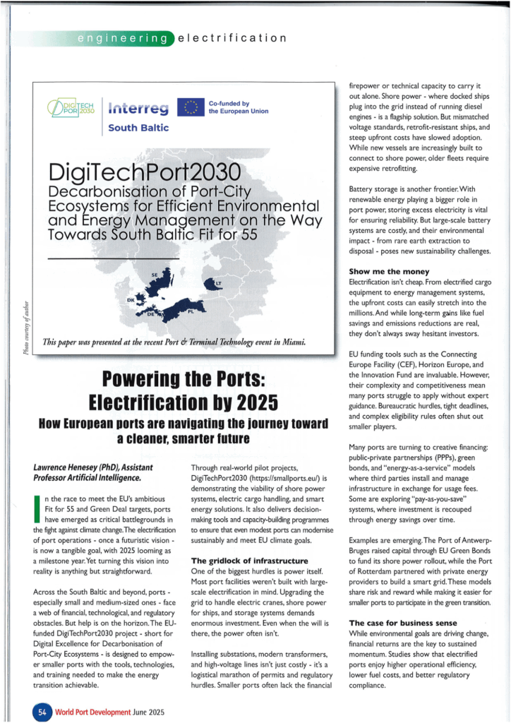 Powering the Ports Electrification by 2025 – How European ports are navigating the journey toward a cleaner, smarter future, DigiTechPort2030