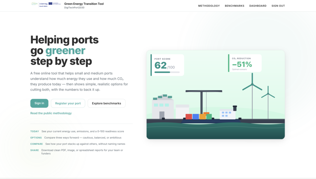 Green Energy Port Value Calculator DigiTechPort2030